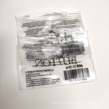 Makeup tools packaging used High quality transparent Zipper PVC bag with custom simple logo